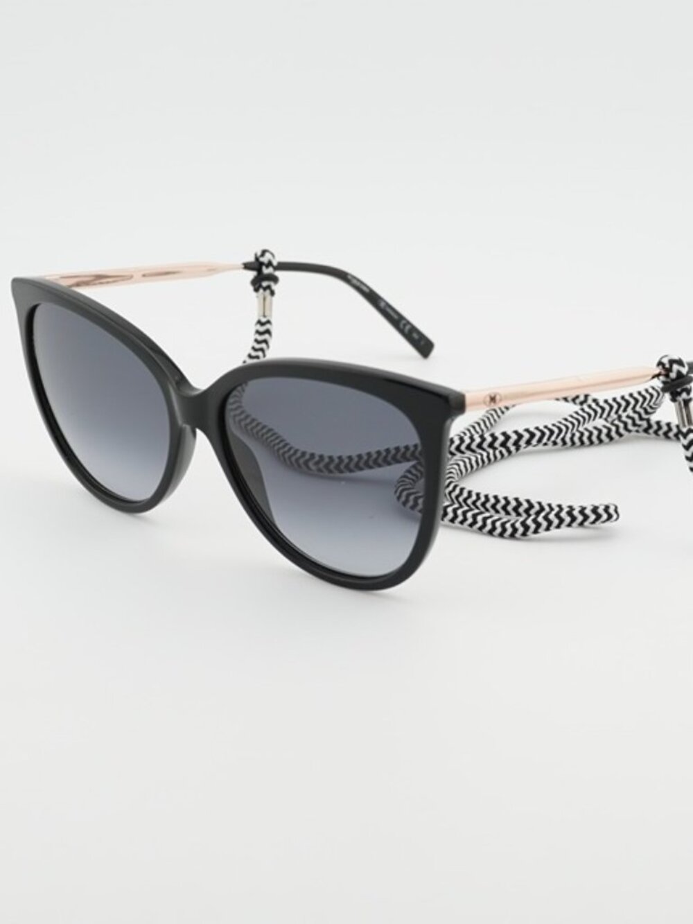 M Missoni MMI 0119/S 0807 9O Sunglasses Black/Gold Cat Eye Frame, Grey Lenses
